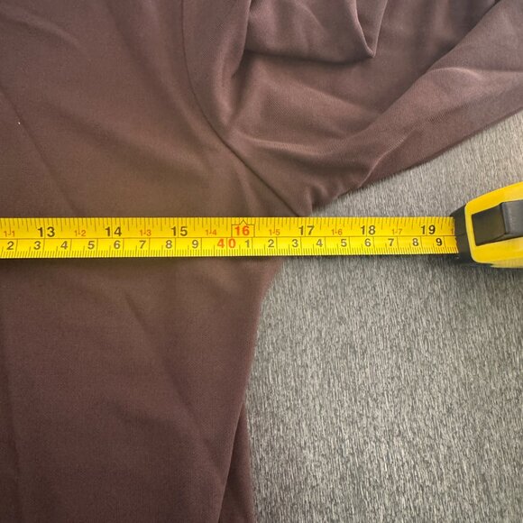 Lauren Ralph Lauren Women's Dark Choco Anglesey Top With Collar, Size P/M NWT - Picture 6 of 7